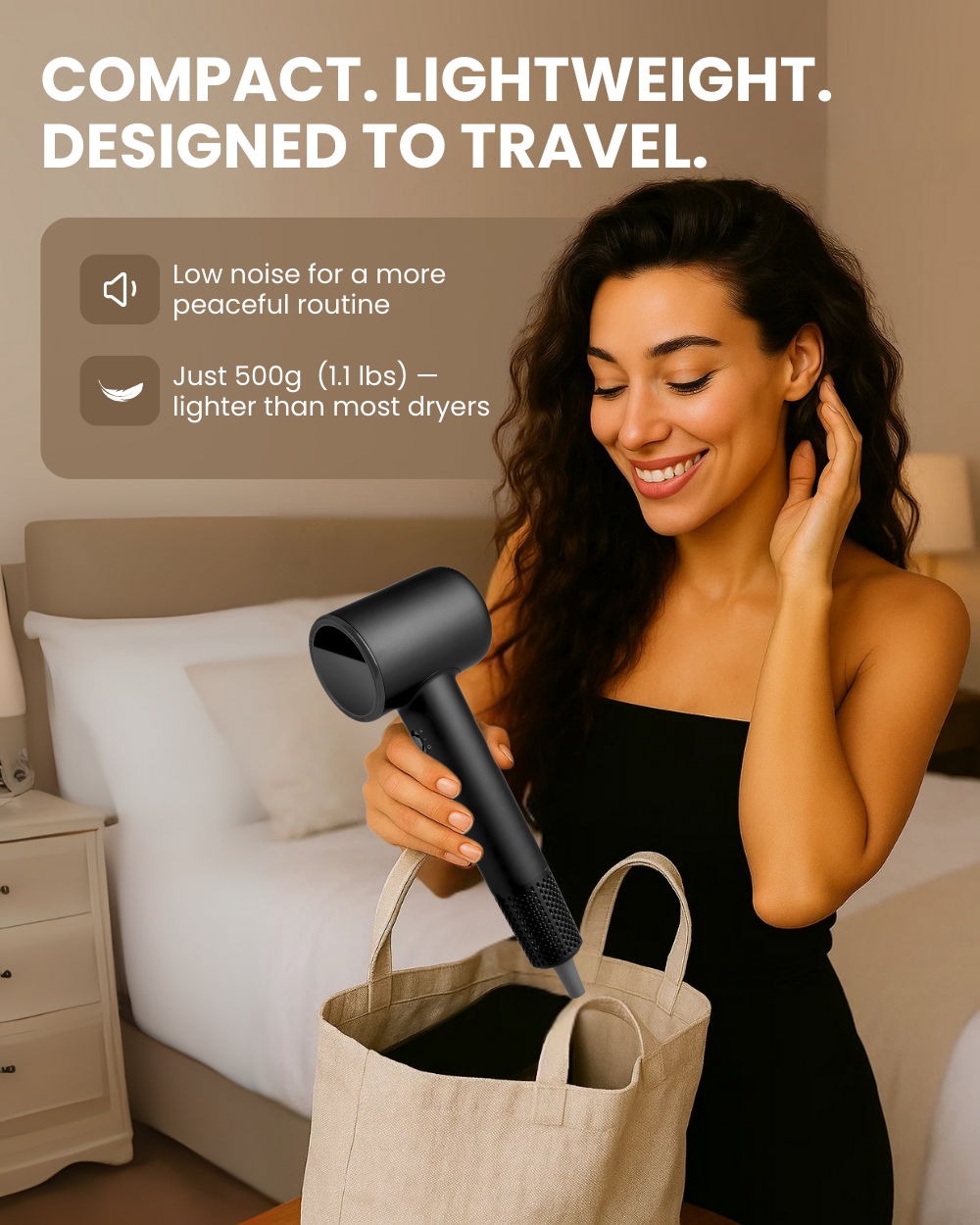 Compact & Lightweight Design for Travel Friendly